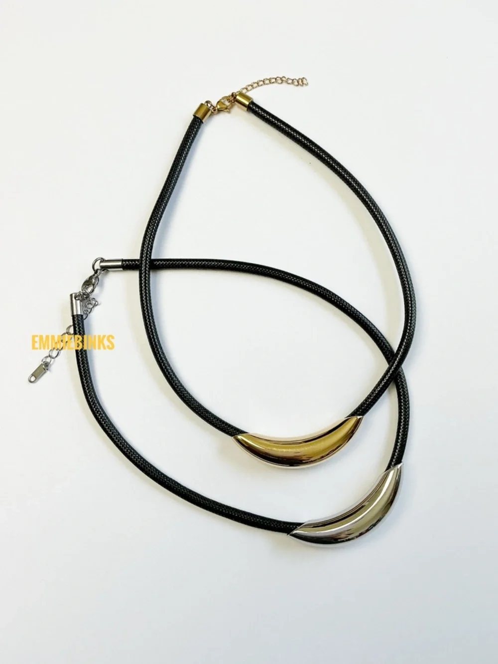 New Revolve Jenna Slider Geometric Necklace ~ Gold Plated Necklace - Picture 2 of 16